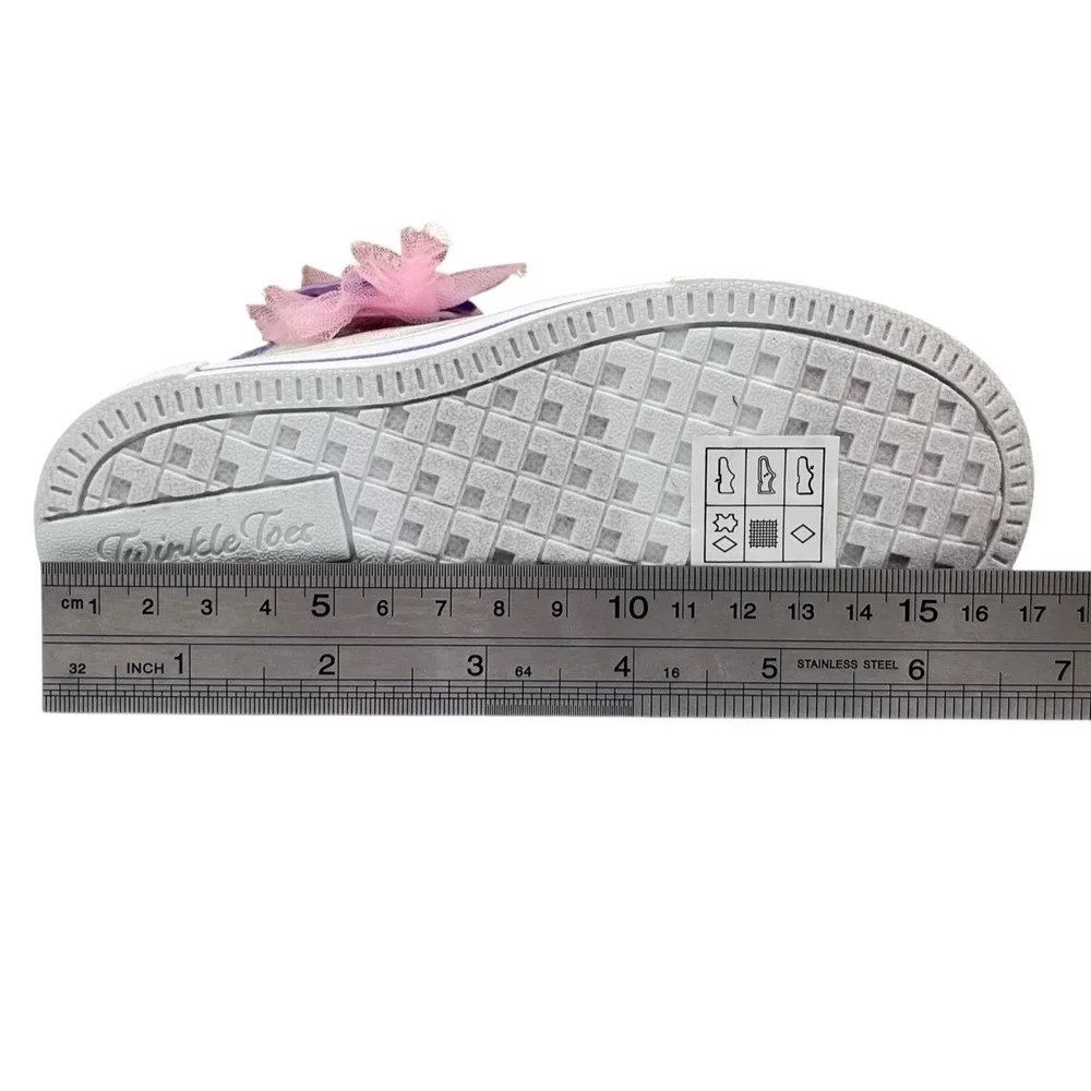 Skechers Twinkle Sparks Toddler Girls Slip-on Shoes Size 8 Lavender Purple Pink